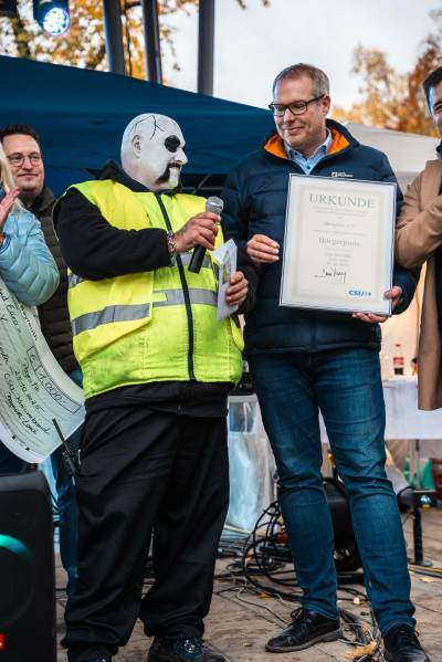 CSU-Brgerpreisbergabe 2025 an Bengkids Verein e.V. Pegnitz mit Franc Dierl, Lars Peetz und Oliver Weber